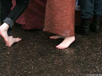 Feet - Julia A + Nastya - 2005-03-15 In public without shoes