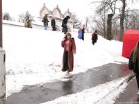 Feet - Julia A + Nastya - 2005-03-15 In public without shoes