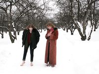 Feet - Julia A + Nastya - 2005-03-15 In public without shoes