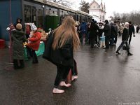 Feet - Julia A + Nastya - 2005-03-15 In public without shoes