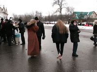 Feet - Julia A + Nastya - 2005-03-15 In public without shoes