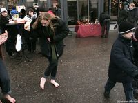 Feet - Julia A + Nastya - 2005-03-15 In public without shoes