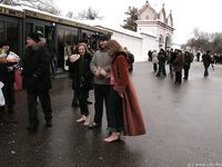 Feet - Julia A + Nastya - 2005-03-15 In public without shoes