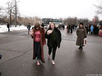 Feet - Julia A + Nastya - 2005-03-15 In public without shoes