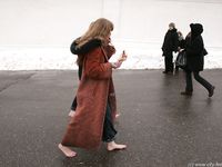 Feet - Julia A + Nastya - 2005-03-15 In public without shoes