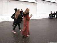 Feet - Julia A + Nastya - 2005-03-15 In public without shoes