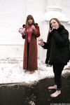 Feet - Julia A + Nastya - 2005-03-15 In public without shoes
