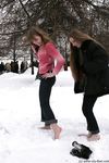 Feet - Julia A + Nastya - 2005-03-15 In public without shoes