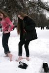 Feet - Julia A + Nastya - 2005-03-15 In public without shoes