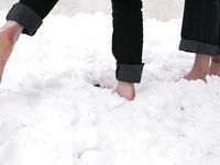 Feet - Julia A + Nastya - 2005-03-15 In public without shoes