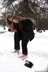 Feet - Julia A + Nastya - 2005-03-15 In public without shoes