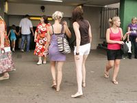 Feet - Julia C + Unknown brunette - 2012-01-08 Weekend shopping