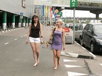 Feet - Julia C + Unknown brunette - 2012-01-08 Weekend shopping