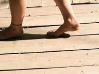 Feet - Julia G - 2012-02-19 A pleasant smile and tough soles