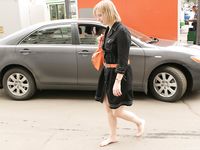 Feet - Kari - 2010-02-18 Barefoot blond baby in the city