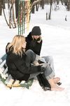 Feet - Katya + Kristina - 2006-02-19 First time with bare soles on snow
