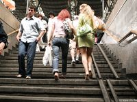 Feet - Katya A + Olga - 2007-12-03 Barefoot trips to Russian towns. Ryazan