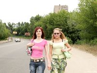 Feet - Katya A + Olga - 2007-12-03 Barefoot trips to Russian towns. Ryazan