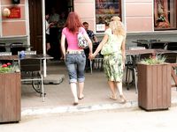 Feet - Katya A + Olga - 2007-12-03 Barefoot trips to Russian towns. Ryazan