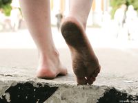 Feet - Katya A + Olga - 2007-12-03 Barefoot trips to Russian towns. Ryazan