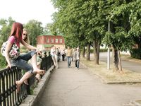 Feet - Katya A + Olga - 2007-12-03 Barefoot trips to Russian towns. Ryazan