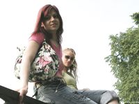 Feet - Katya A + Olga - 2007-12-03 Barefoot trips to Russian towns. Ryazan