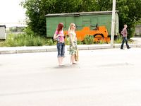 Feet - Katya A + Olga - 2007-12-03 Barefoot trips to Russian towns. Ryazan