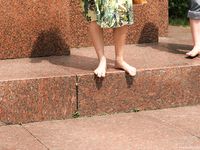 Feet - Katya A + Olga - 2007-12-03 Barefoot trips to Russian towns. Ryazan