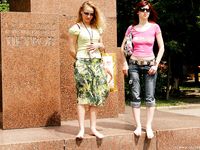 Feet - Katya A + Olga - 2007-12-03 Barefoot trips to Russian towns. Ryazan