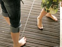 Feet - Katya A + Olga - 2007-12-03 Barefoot trips to Russian towns. Ryazan