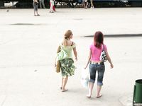 Feet - Katya A + Olga - 2007-12-03 Barefoot trips to Russian towns. Ryazan