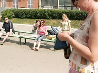 Feet - Katya A + Olga - 2007-12-03 Barefoot trips to Russian towns. Ryazan