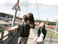 Feet - Katya B + Unknown blonde - 2011-01-14 Mega mall shopping