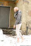 Feet - Ksenia D - 2012-04-30 Blonde girl and white snow