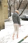 Feet - Ksenia D - 2012-04-30 Blonde girl and white snow