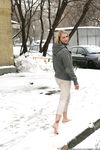 Feet - Ksenia D - 2012-04-30 Blonde girl and white snow