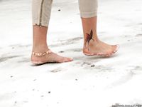 Feet - Ksenia D - 2012-04-30 Blonde girl and white snow