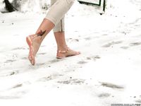 Feet - Ksenia D - 2012-04-30 Blonde girl and white snow