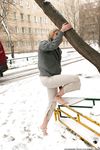 Feet - Ksenia D - 2012-04-30 Blonde girl and white snow