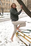 Feet - Ksenia D - 2012-04-30 Blonde girl and white snow