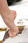 Feet - Ksenia D - 2012-04-30 Blonde girl and white snow
