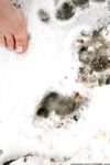 Feet - Ksenia D - 2012-04-30 Blonde girl and white snow