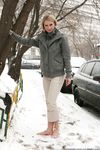 Feet - Ksenia D - 2012-04-30 Blonde girl and white snow