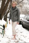 Feet - Ksenia D - 2012-04-30 Blonde girl and white snow