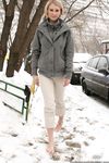 Feet - Ksenia D - 2012-04-30 Blonde girl and white snow