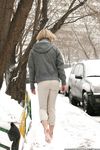 Feet - Ksenia D - 2012-04-30 Blonde girl and white snow
