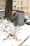 Feet - Ksenia D - 2012-04-30 Blonde girl and white snow