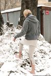 Feet - Ksenia D - 2012-04-30 Blonde girl and white snow