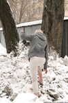 Feet - Ksenia D - 2012-04-30 Blonde girl and white snow