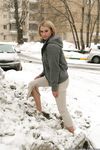 Feet - Ksenia D - 2012-04-30 Blonde girl and white snow